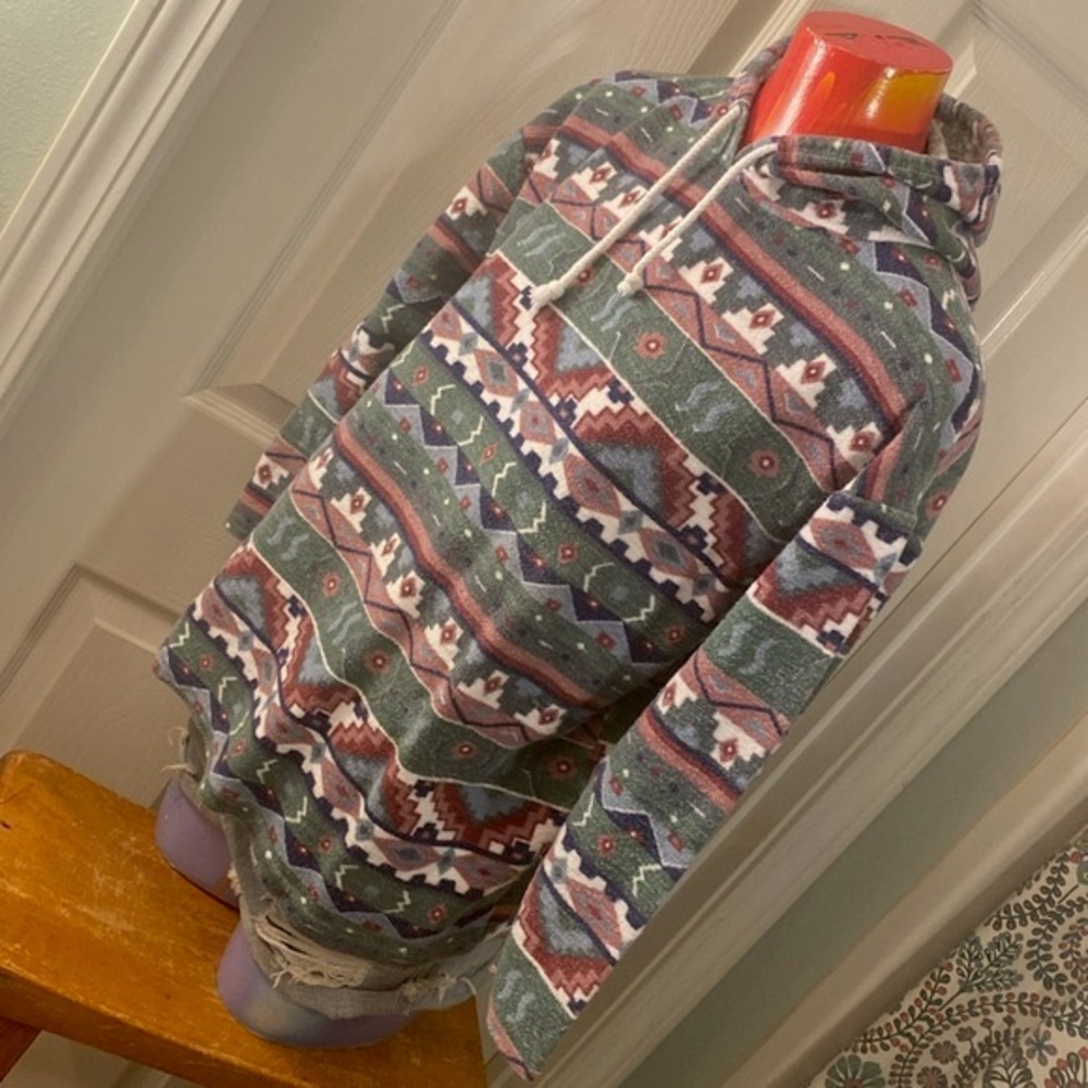 VINTAGE DENIM REPUBLIC PullOver Hoodie Sweater - Picture 4 of 12